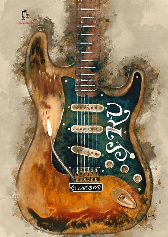 rock stars -= SRV's Fender Guitar